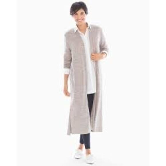 Soma Tan Marled Essentials Cozy Duster size Small - Picture 1 of 7